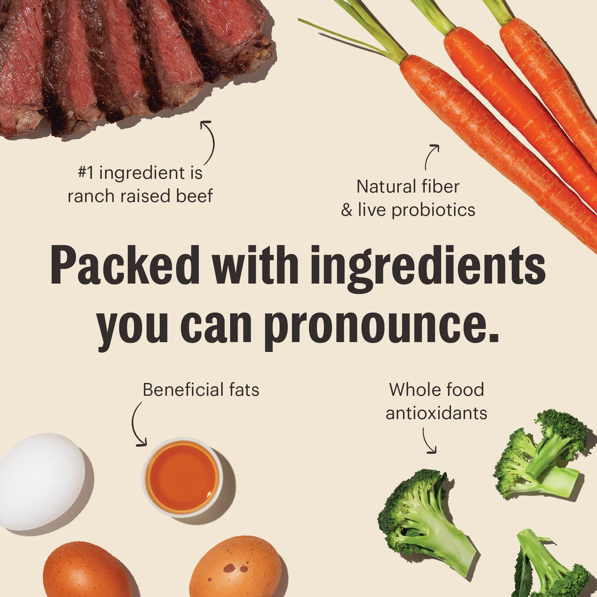 Grain Free Beef Whole Food Clusters for Small Breeds - Image 3
