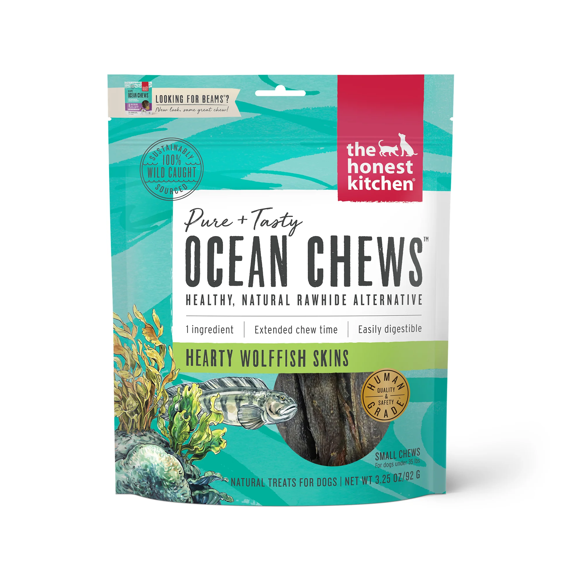 Ocean Chews Hearty Wolffish Skins Beams - Image 8